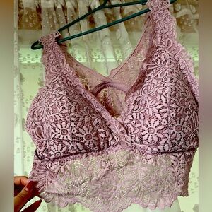 Lavender plus size bralette